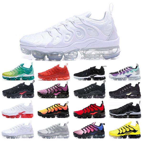tn plus running shoes man woman triple white sunset lemon lime red black red shark tooth aurora green fury cool grey hyper violet bumblebee
